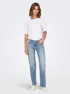 ONLBLUSH Middels høy midje Straight Fit Jeans