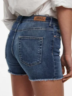 ONLBLUSH Middels høy midje Regular Fit Denimshorts