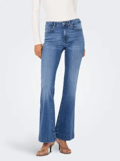 ONLBLUSH Middels høy midje Retro Flared Fit Jeans