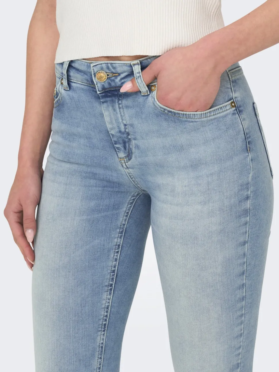 ONLBLUSH Middels høy midje Skinny Fit Ankellengde Jeans
