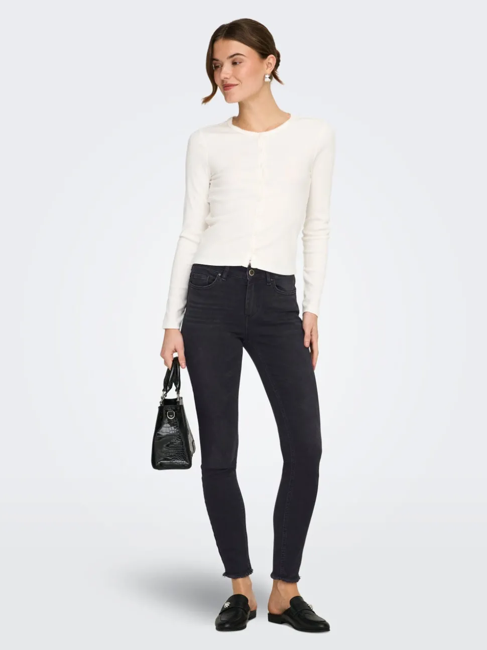 ONLBLUSH Middels høy midje Skinny Fit Ankellengde Jeans