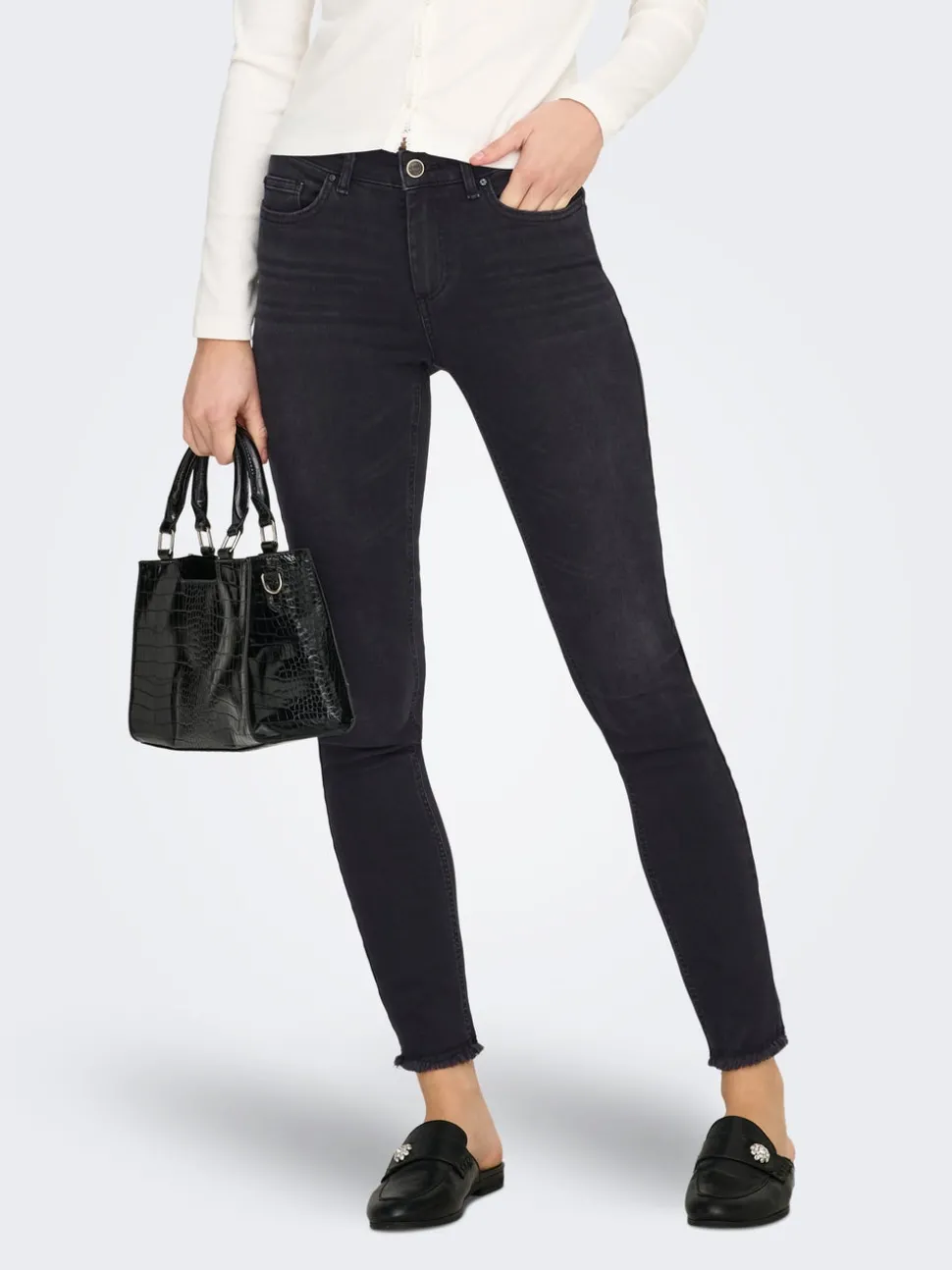 ONLBLUSH Middels høy midje Skinny Fit Ankellengde Jeans