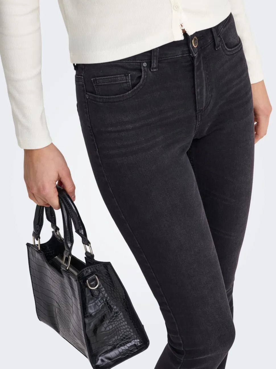 ONLBLUSH Middels høy midje Skinny Fit Ankellengde Jeans
