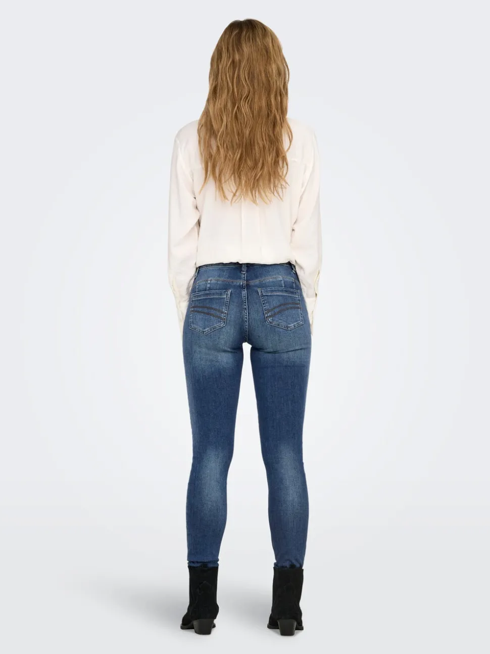 ONLBLUSH Middels høy midje Skinny Fit Jeans