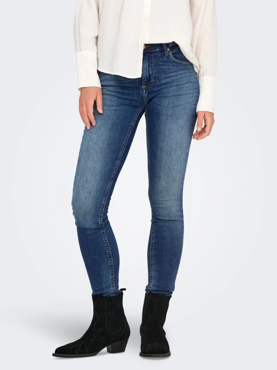 ONLBLUSH Middels høy midje Skinny Fit Jeans
