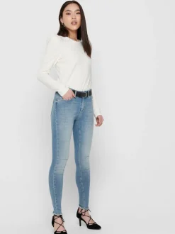 ONLBLUSH Middels høyt snitt Skinny Fit Ankellengde Jeans