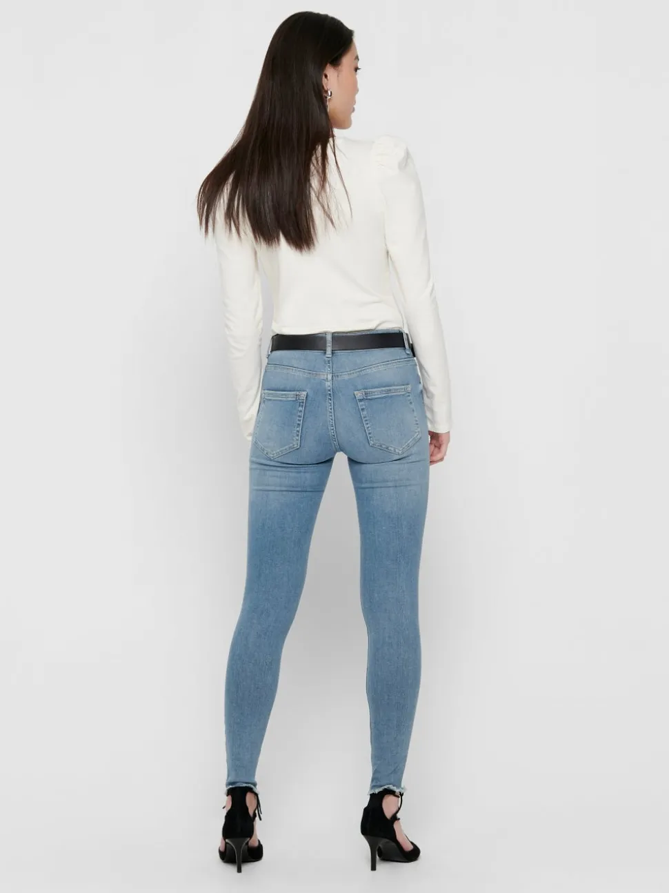 ONLBLUSH Middels høyt snitt Skinny Fit Ankellengde Jeans