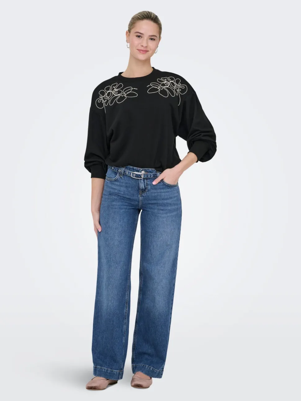 ONLBRENDA Lav midje Wide Leg Fit Jeans