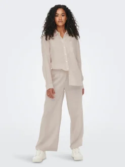 ONLBRUXELLES Straight Fit Lin Bukser