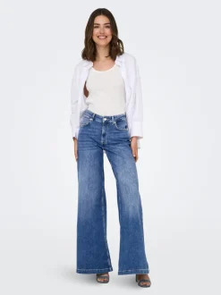 ONLCALIFORNIA Middels høy midje Wide Leg Fit Jeans