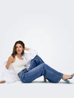 ONLCALIFORNIA Middels høy midje Wide Leg Fit Jeans