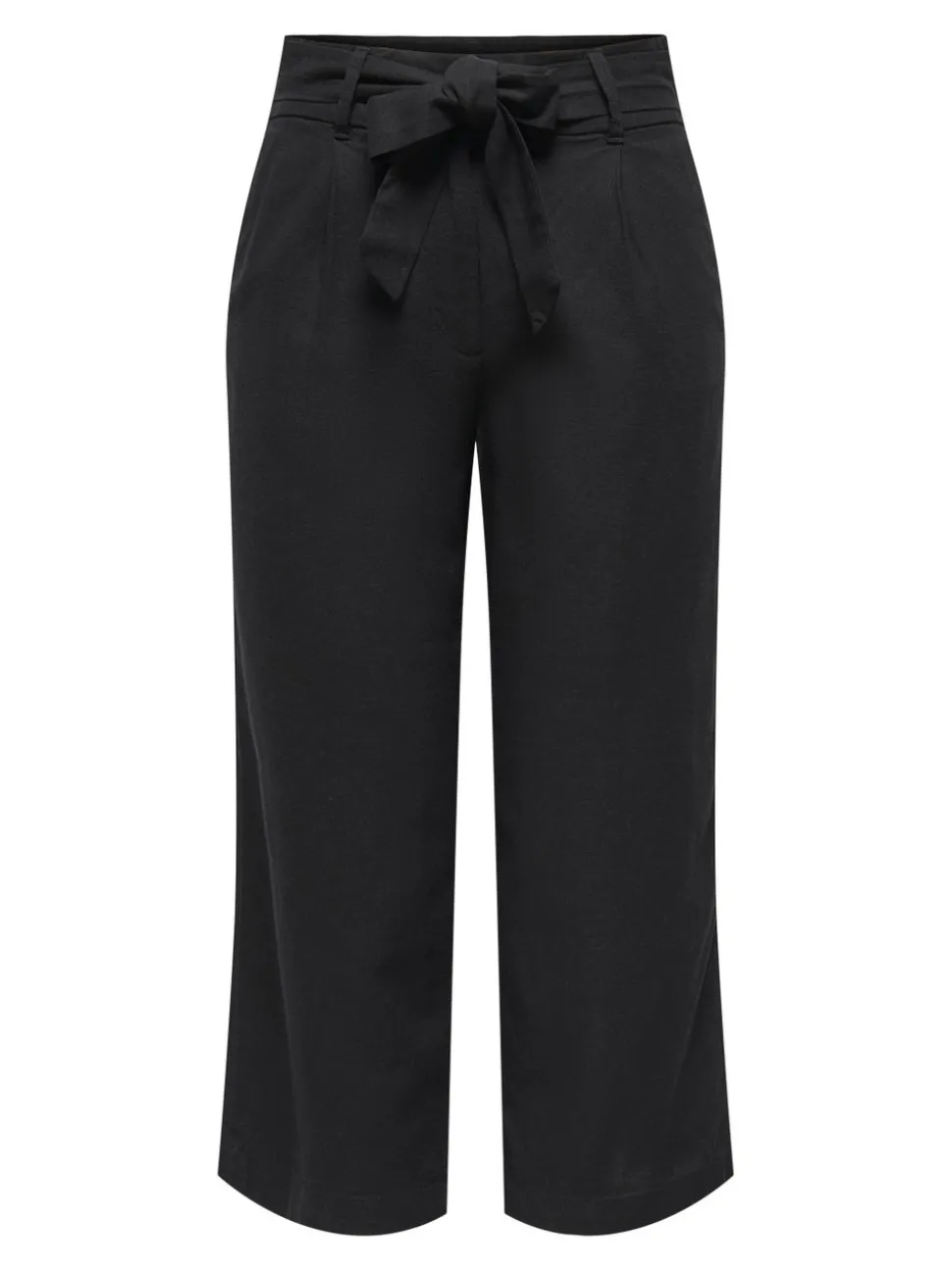 ONLCARO Cropped Fit Lin Bukser med vide ben