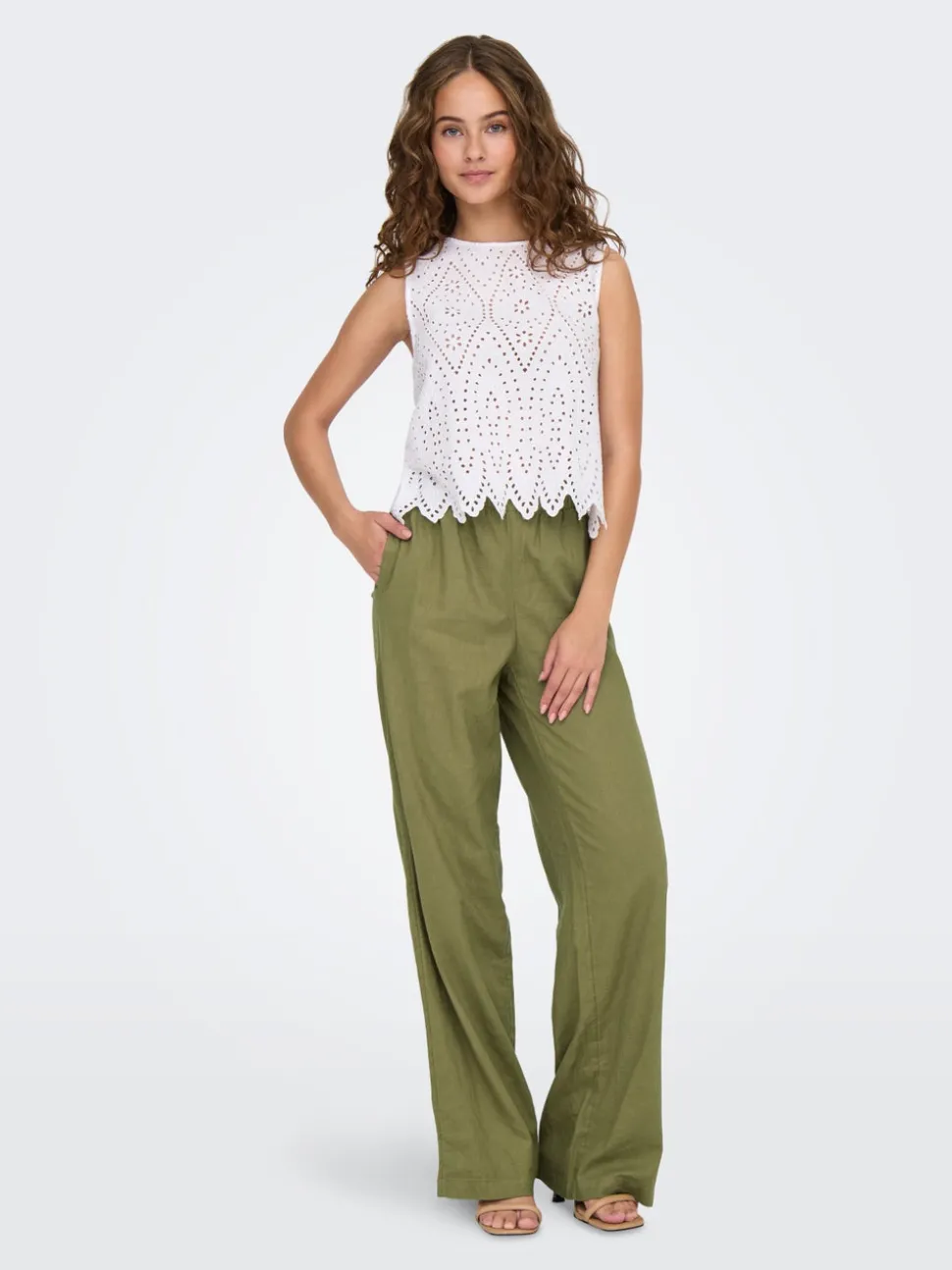 ONLCARO Loose fit Lin Bukser