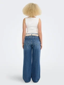 ONLCARRIE Middels høy midje Wide Leg Fit Jeans
