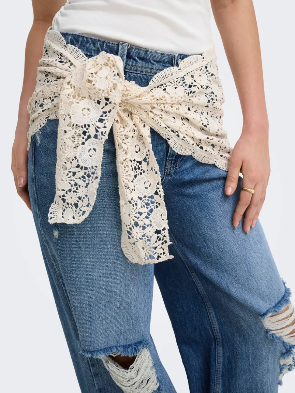 ONLCARRIE Middels høy midje Wide Leg Fit Jeans