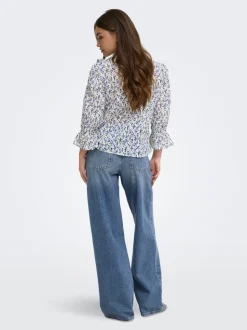 ONLCHARLOT Middels høy midje Wide Leg Fit Jeans