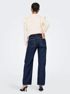 ONLCOBAIN Middels høy midje Wide Leg Fit Jeans
