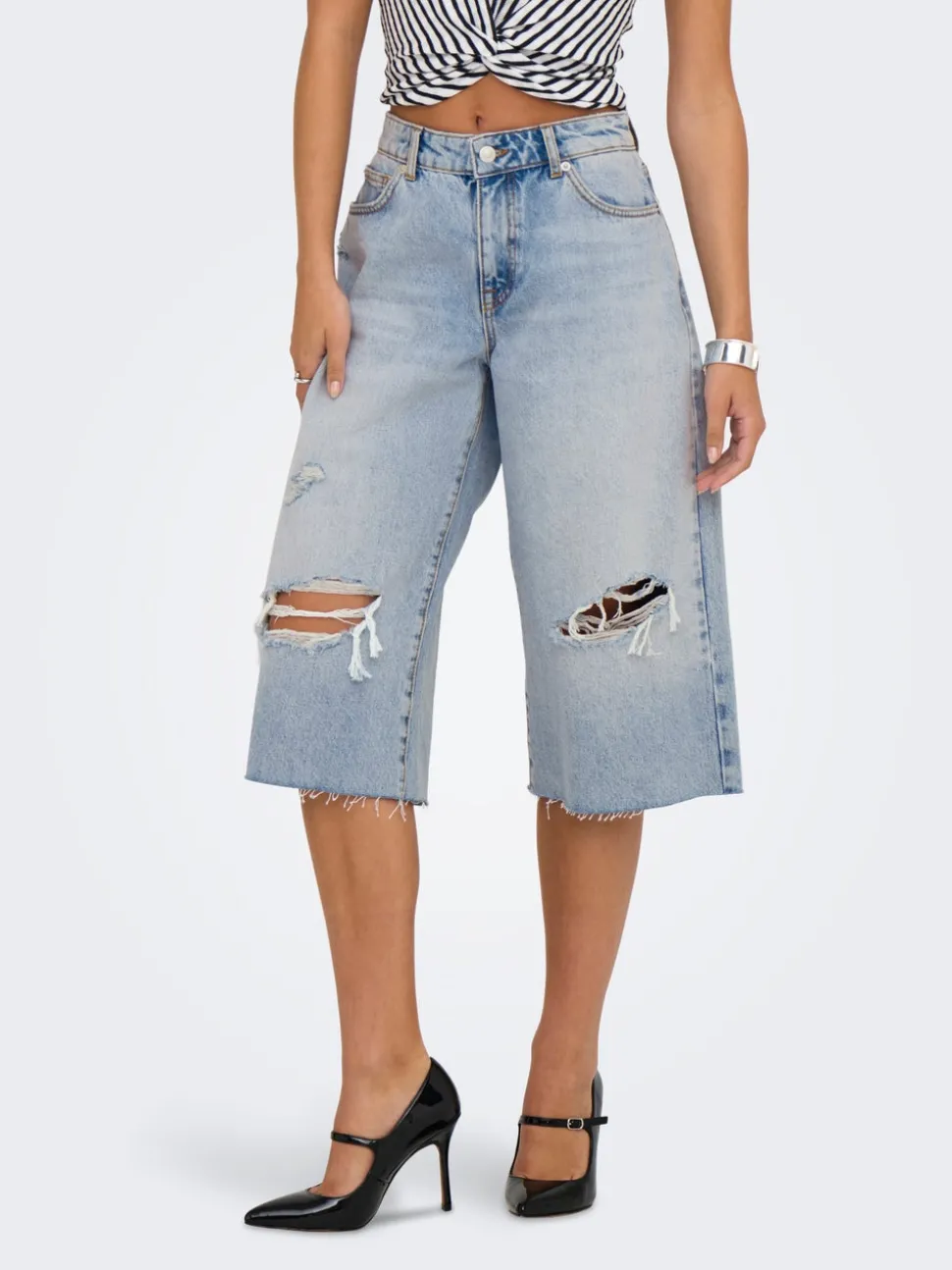 ONLCOBAIN Middels høy midje Loose fit Denimshorts