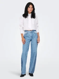 ONLCOBAIN Middels høy midje Wide Leg Fit Jeans