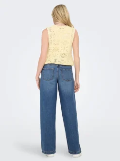 ONLCOMET Middels høy midje Wide Leg Fit Jeans