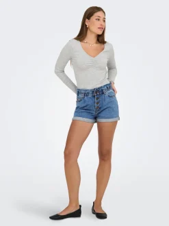 ONLCUBA Høy midje Relaxed Fit Denimshorts