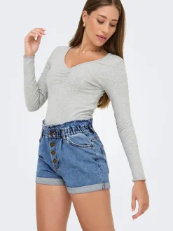 ONLCUBA Høy midje Relaxed Fit Denimshorts