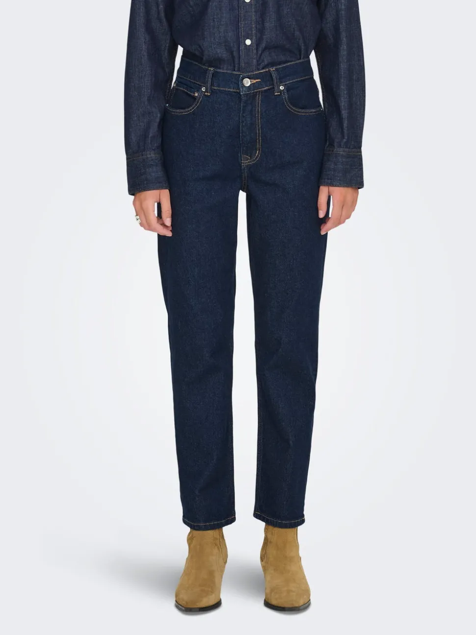 ONLELISA Middels høy midje Straight Fit Ankellengde Jeans