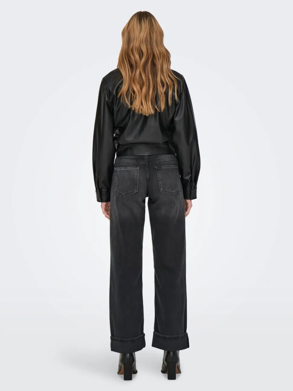 ONLELLA Middels høy midje Wide Leg Fit Jeans