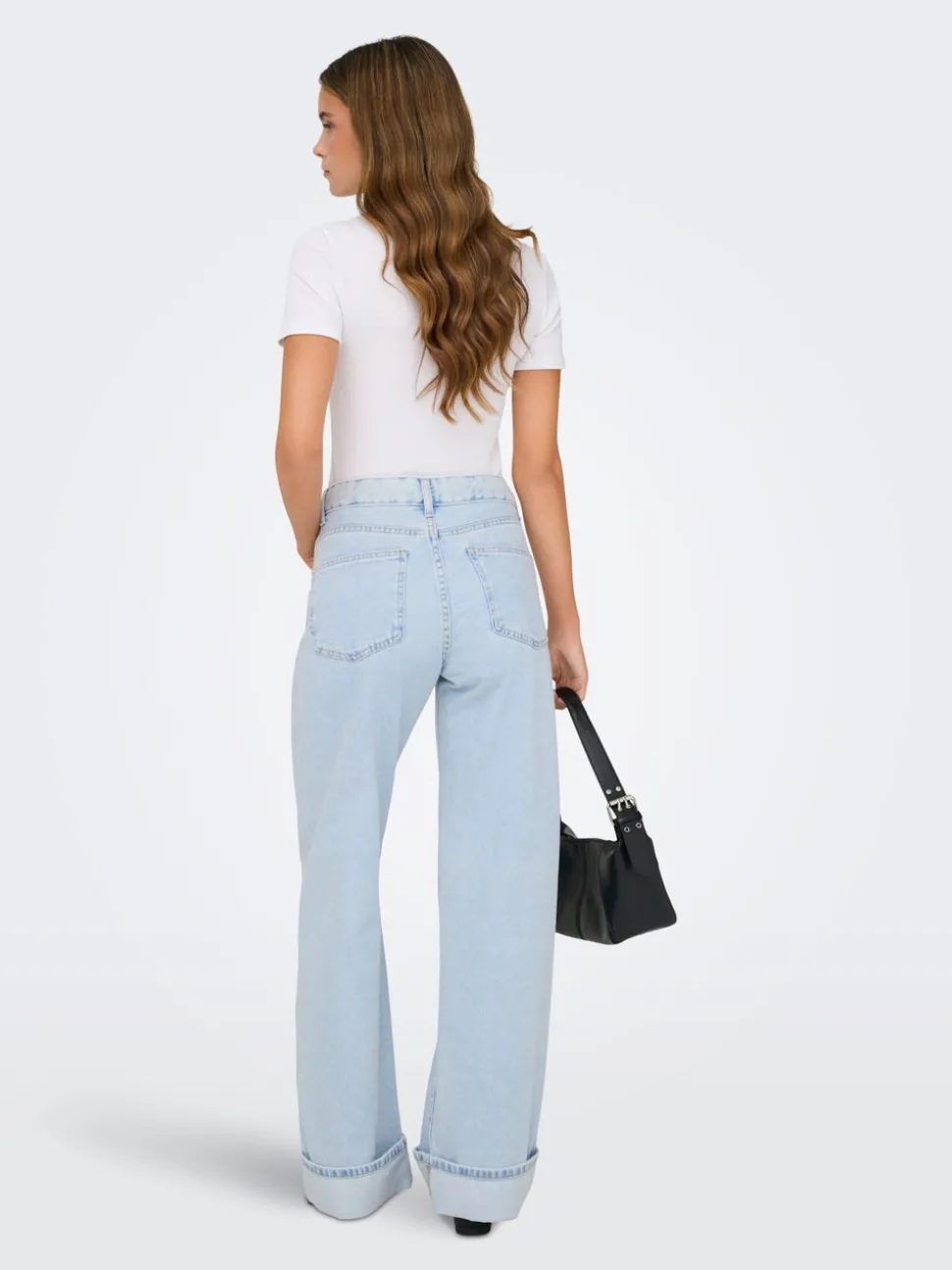 ONLELLA Middels høy midje Wide Leg Fit Jeans