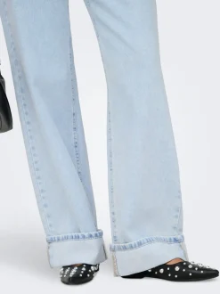 ONLELLA Middels høy midje Wide Leg Fit Jeans