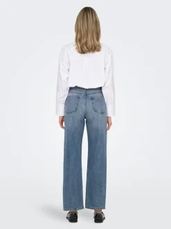 ONLELLA Middels høy midje Straight Fit Jeans