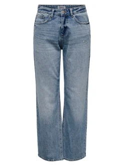 ONLELLA Middels høy midje Straight Fit Jeans
