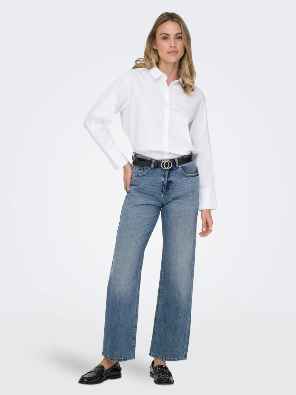 ONLELLA Middels høy midje Straight Fit Jeans