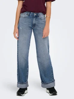 ONLELLA Middels høy midje Wide Leg Fit Jeans