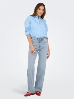 ONLELLA Middels høy midje Straight Fit Jeans