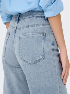 ONLELLA Middels høy midje Straight Fit Jeans