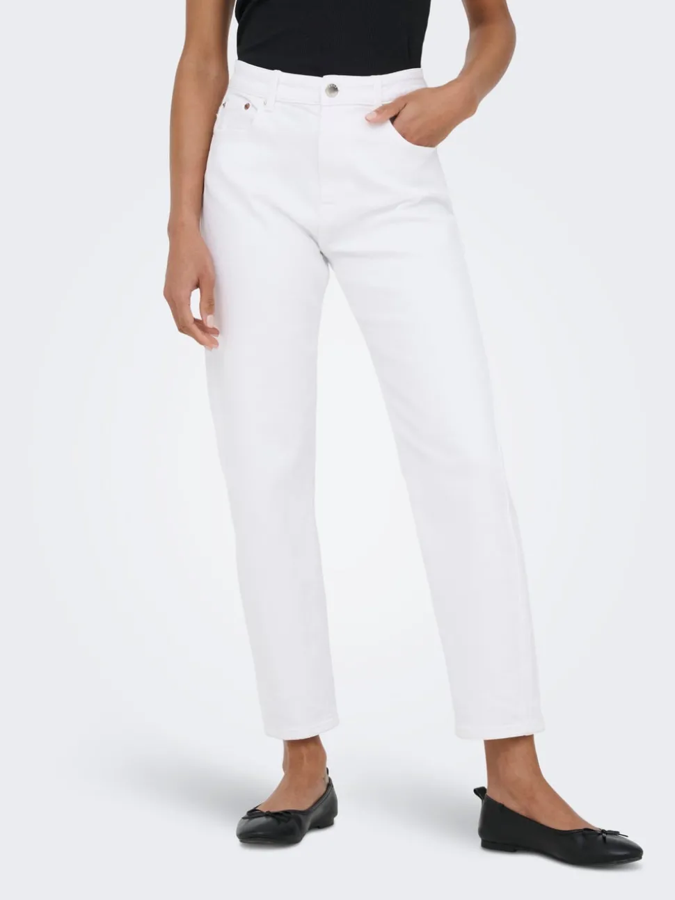 ONLEMEL Høy midje Straight Fit Ankellengde Jeans