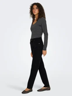 ONLEMEL Høy midje Straight Fit Ankellengde Jeans