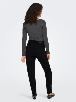 ONLEMEL Høy midje Straight Fit Ankellengde Jeans