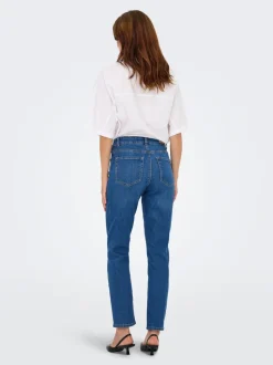 ONLEMEL Høy midje Straight Fit Ankellengde Jeans