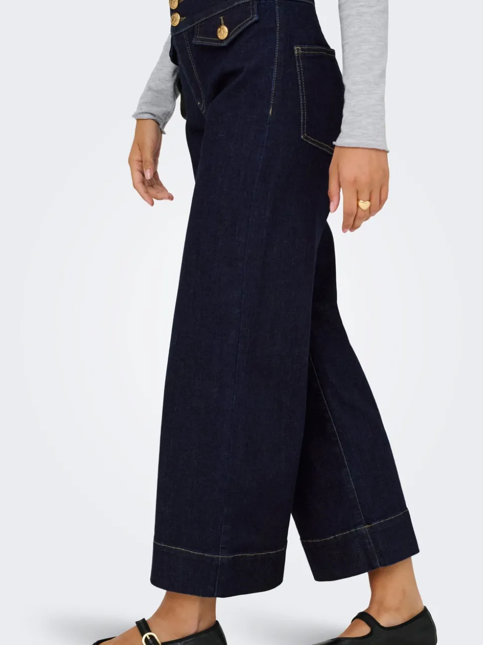 ONLEMILIA Høy midje Bred passform - beskåret Jeans