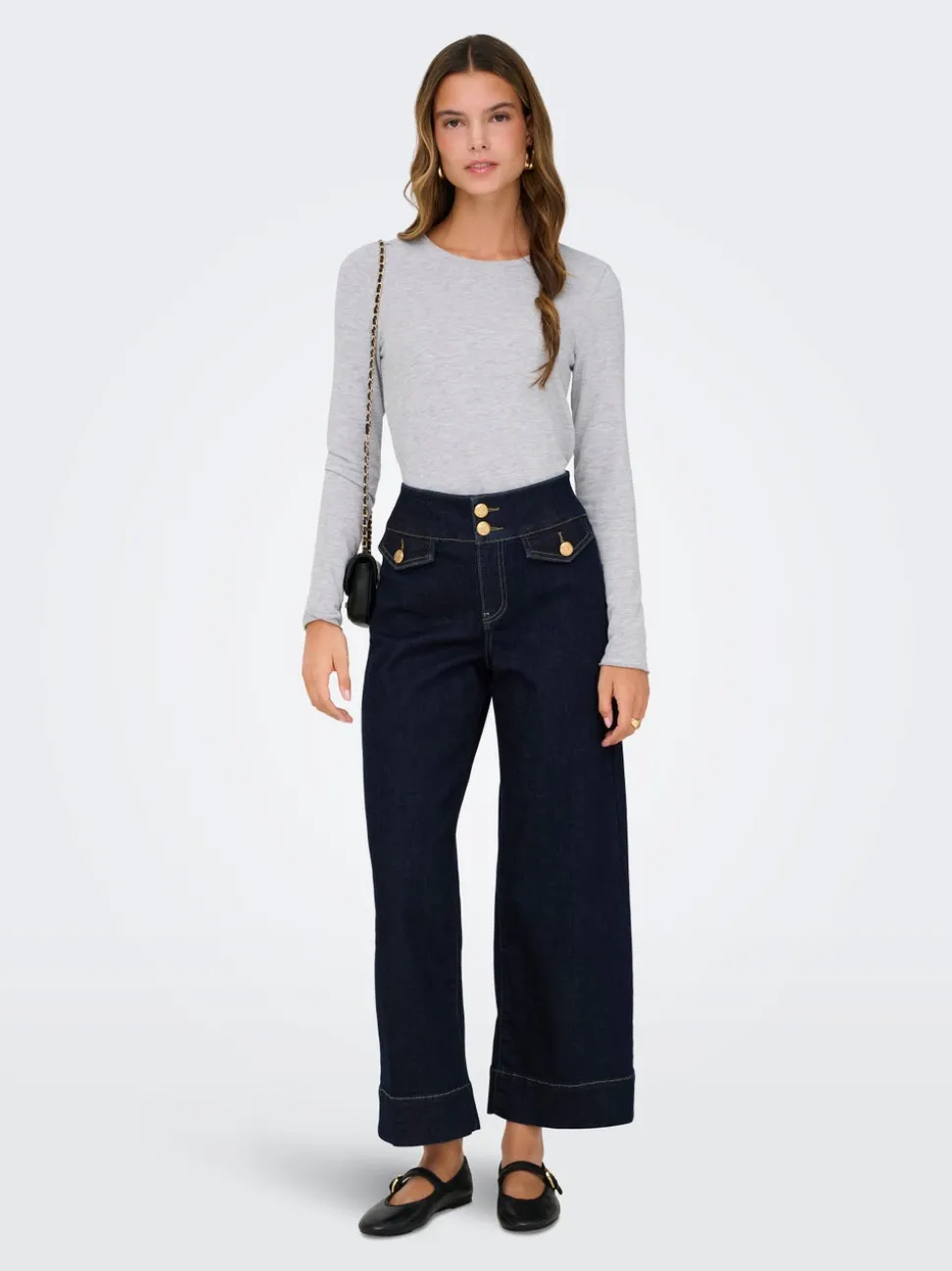 ONLEMILIA Høy midje Bred passform - beskåret Jeans
