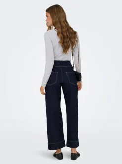 ONLEMILIA Høy midje Bred passform - beskåret Jeans