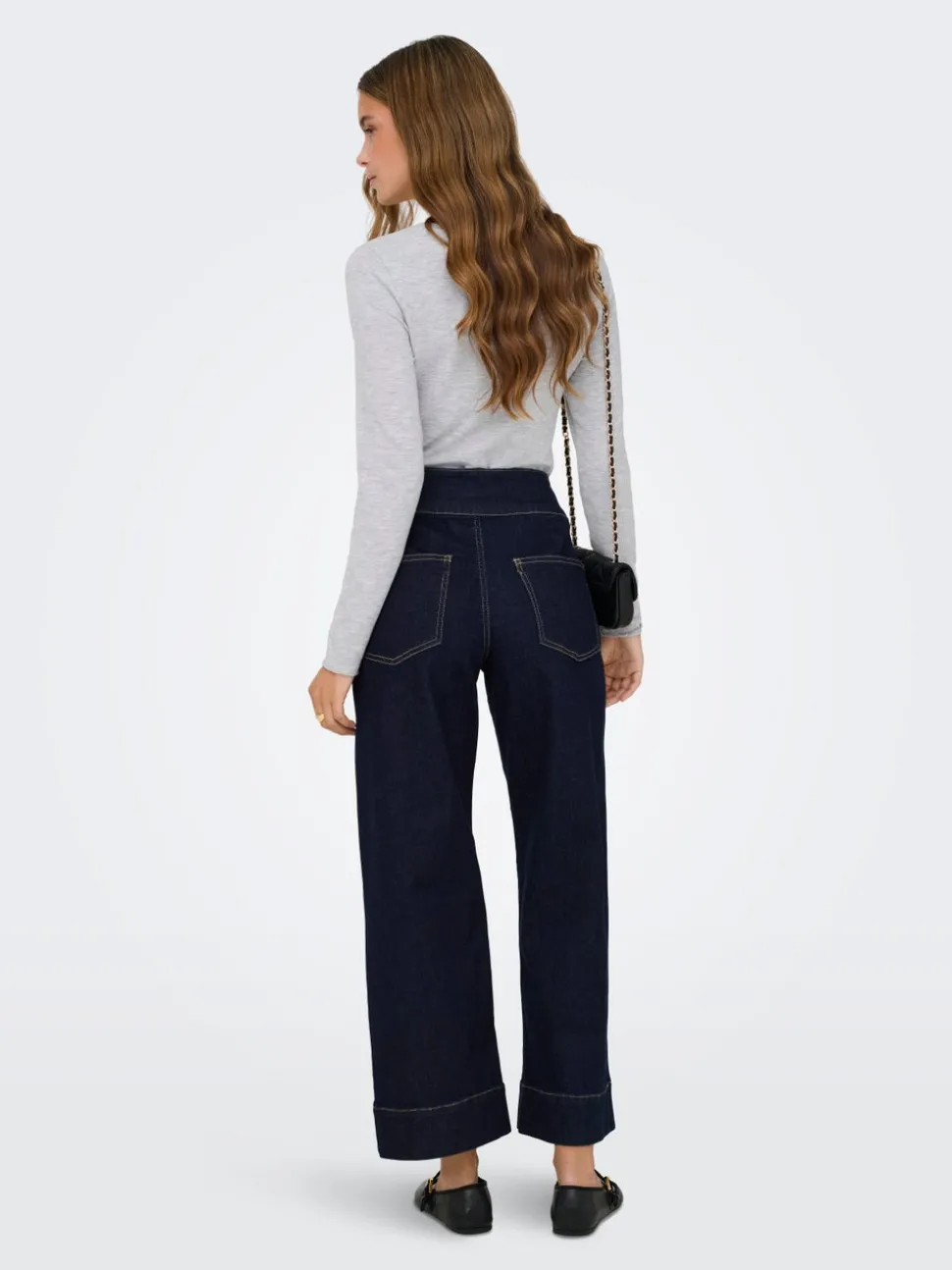 ONLEMILIA Høy midje Bred passform - beskåret Jeans