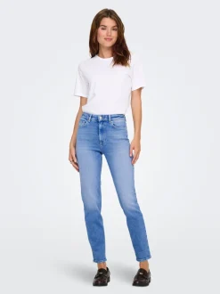 ONLEMILY Høy midje Straight Fit Ankellengde Jeans