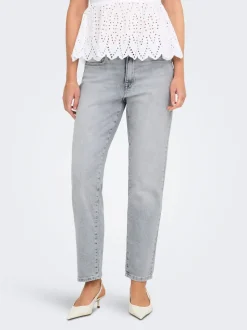 ONLEMILY Høy midje Straight Fit Ankellengde Jeans