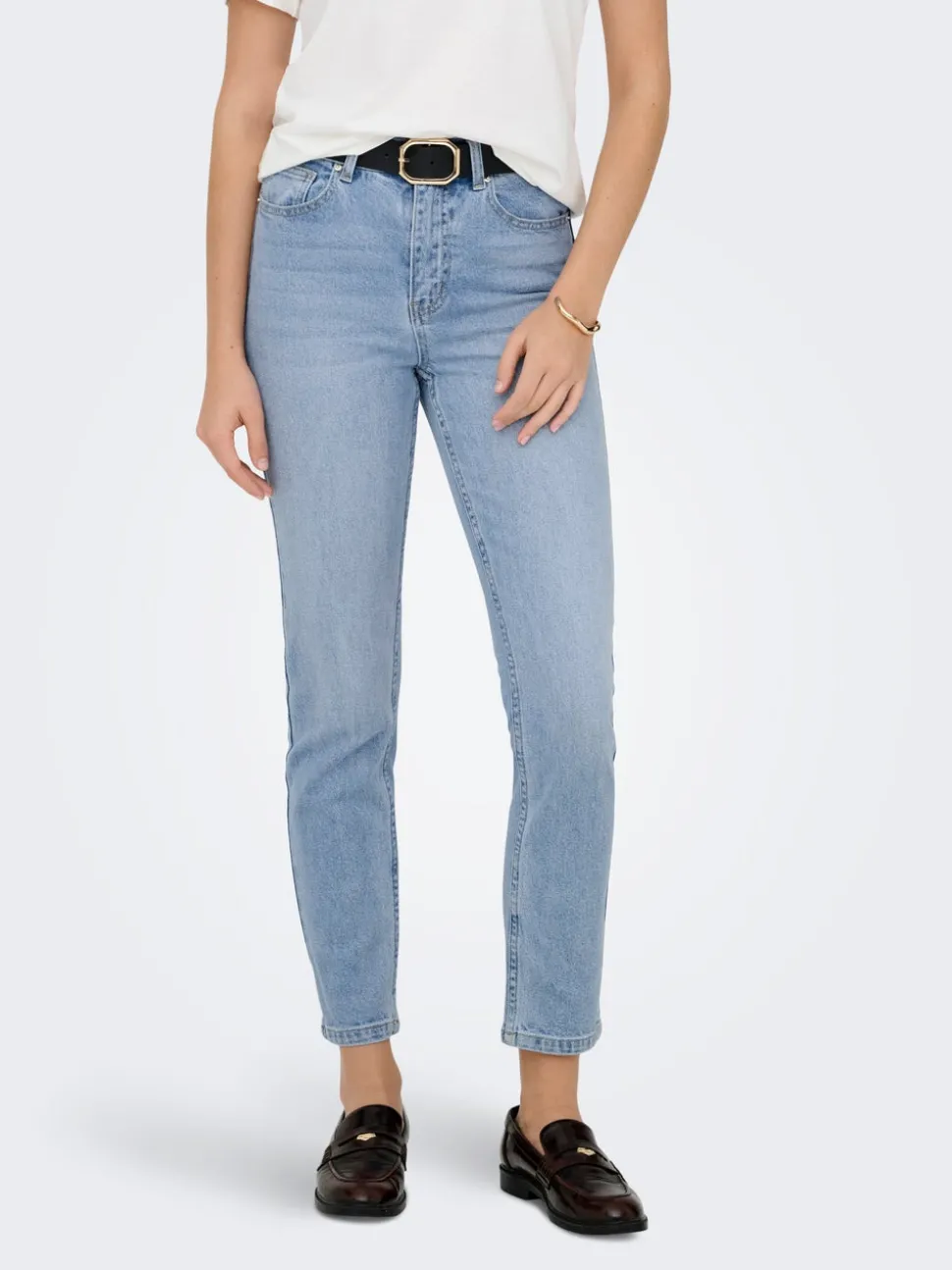 ONLEMILY Høy midje Straight Fit Ankellengde Jeans