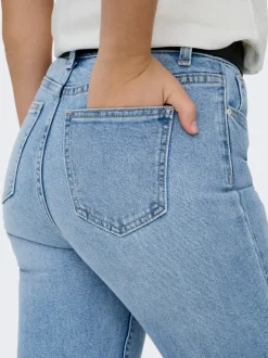 ONLEMILY Høy midje Straight Fit Ankellengde Jeans