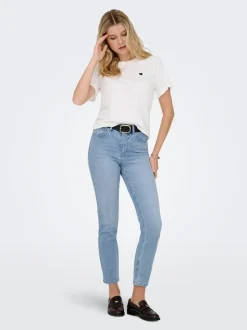 ONLEMILY Høy midje Straight Fit Ankellengde Jeans