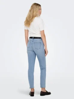 ONLEMILY Høy midje Straight Fit Ankellengde Jeans